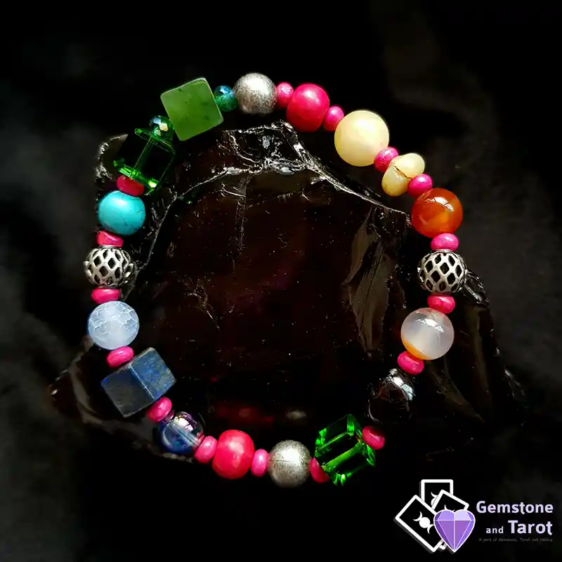 Chakra Bracelet Boho Pink