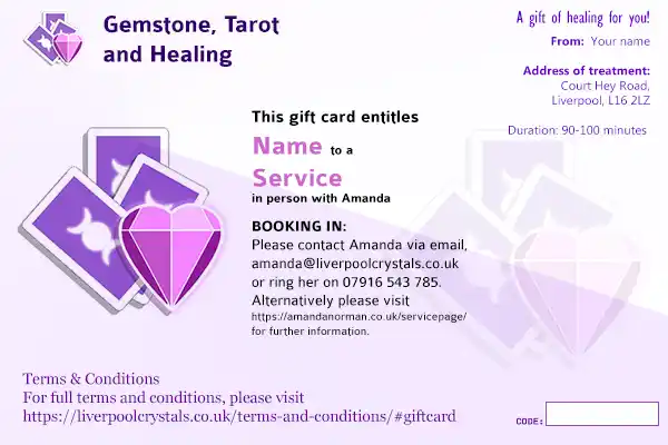 Personalised Gift Card Liverpool