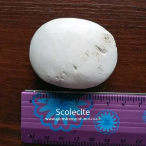 White Scolecite Palm Stone
